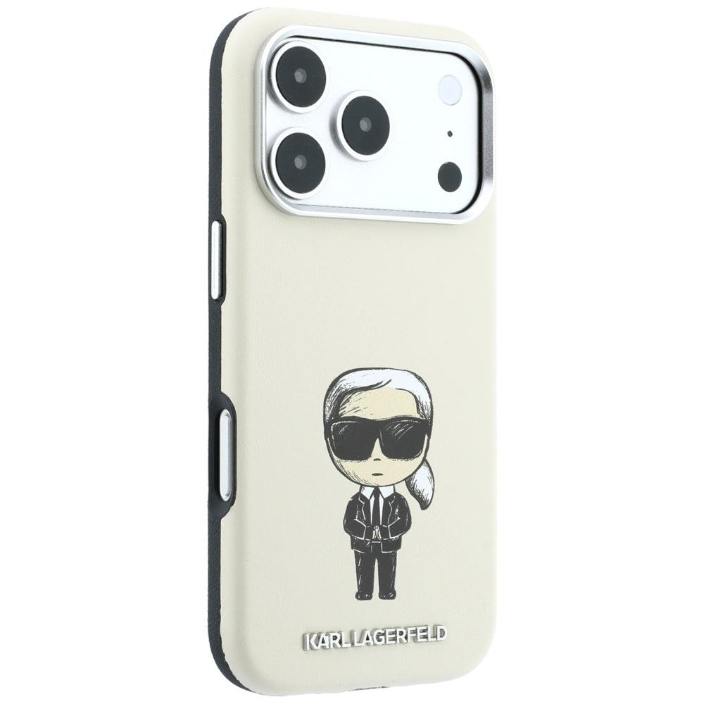 Custodia MagSafe per Apple iPhone 18 Pro / 17 Pro, Karl Lagerfeld, Ikonik Sketch, Beige