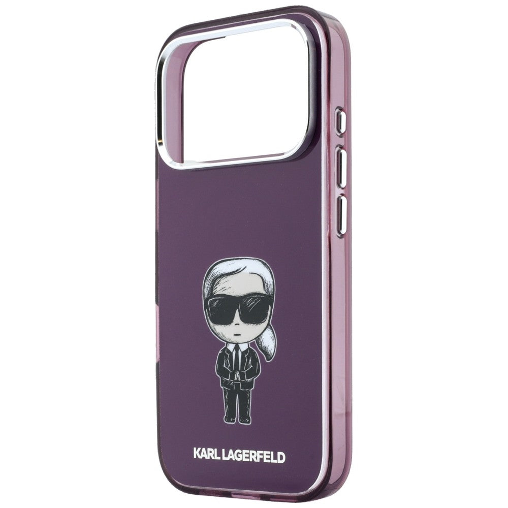 Custodia MagSafe per Apple iPhone 18 Pro / 17 Pro, Karl Lagerfeld, HC IML Ikonik Sketch Print, color bordeaux