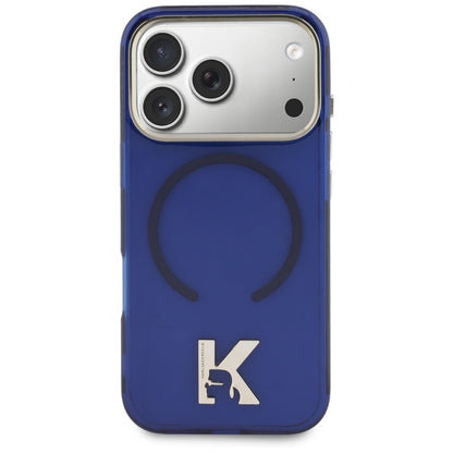 Custodia MagSafe per Apple iPhone 18 Pro / 17 Pro, Karl Lagerfeld, IML Karl Head Logo, blu
