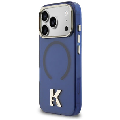 Custodia MagSafe per Apple iPhone 18 Pro / 17 Pro, Karl Lagerfeld, IML Karl Head Logo, blu
