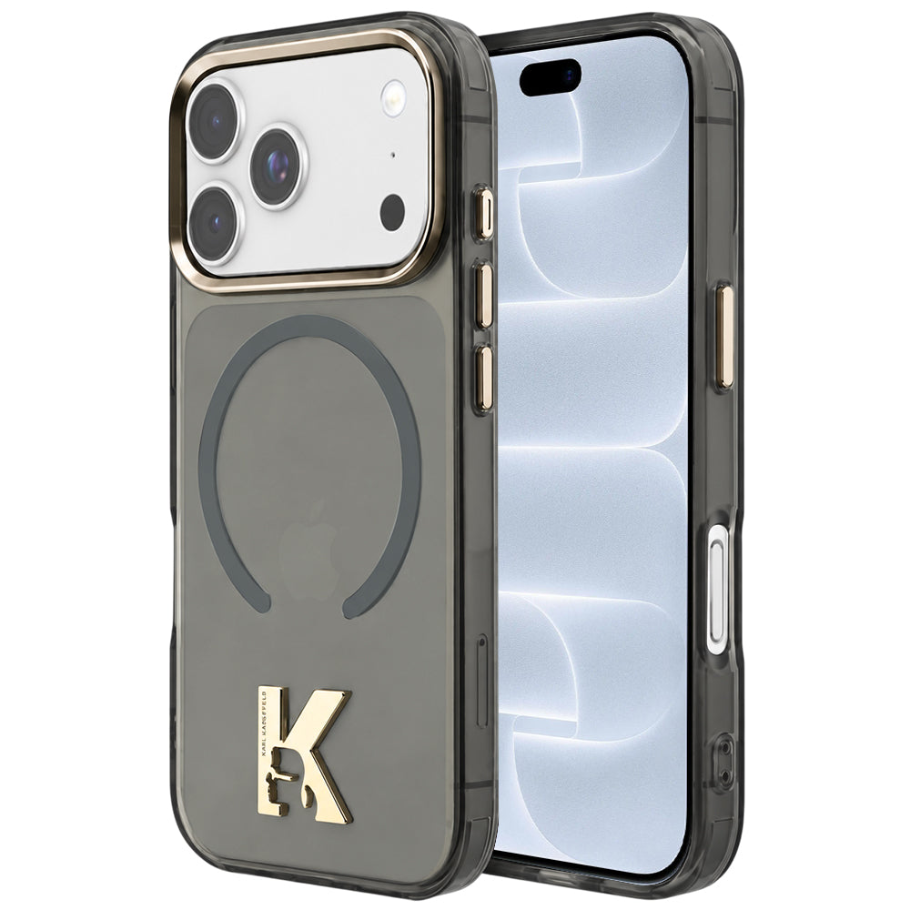Custodia MagSafe per Apple iPhone 18 Pro / 17 Pro, Karl Lagerfeld, IML Karl Head Logo, nera