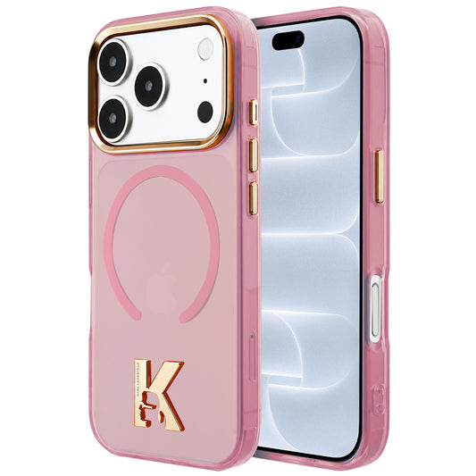 Custodia MagSafe per Apple iPhone 18 Pro / 17 Pro, Karl Lagerfeld, IML Karl Head Logo, Rosa