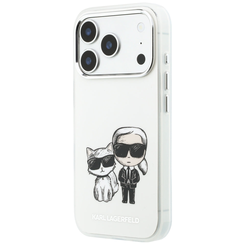 Custodia MagSafe per Apple iPhone 18 Pro / 17 Pro, Karl Lagerfeld, IML KC Bodies Sketch Print, Beige