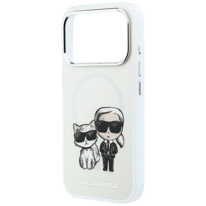 Custodia MagSafe per Apple iPhone 18 Pro / 17 Pro, Karl Lagerfeld, IML KC Bodies Sketch Print, Beige