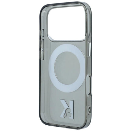 Custodia MagSafe per Apple iPhone 18 Pro / 17 Pro, Karl Lagerfeld, IML Ring Stand Kameo Metal, Nera