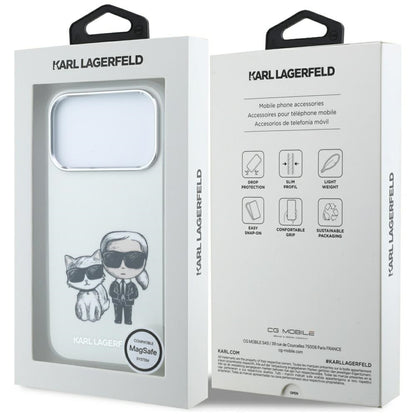 Custodia MagSafe per Apple iPhone 18 Pro / 17 Pro, Karl Lagerfeld, KC Bodies Sketch, Beige