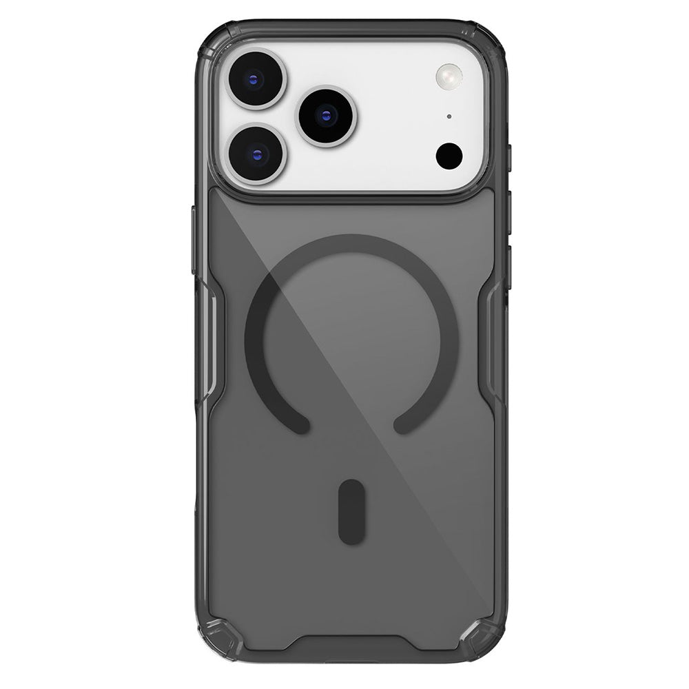 Custodia MagSafe per Apple iPhone 18 Pro / 17 Pro, Nillkin, Nature Pro, Nera Trasparente