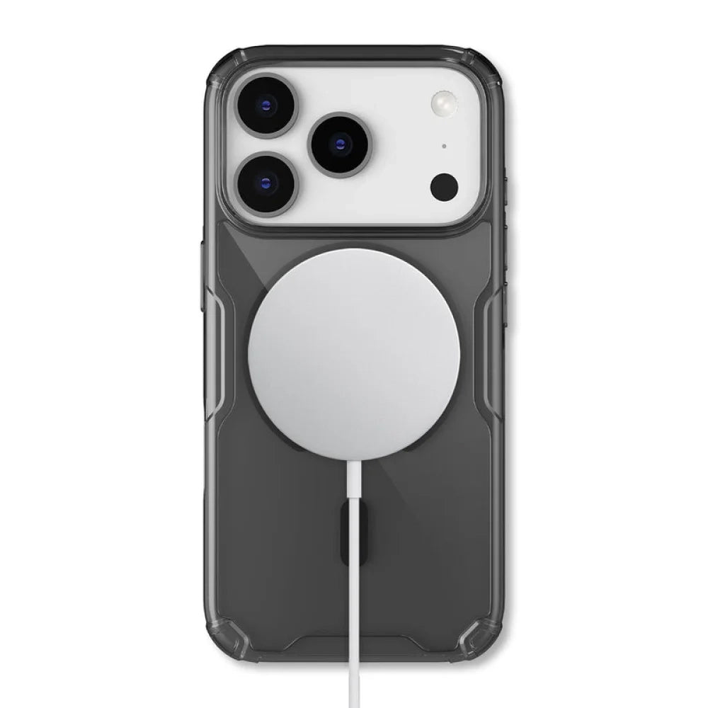 Custodia MagSafe per Apple iPhone 18 Pro / 17 Pro, Nillkin, Nature Pro, Nera Trasparente