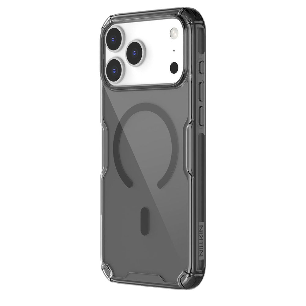 Custodia MagSafe per Apple iPhone 18 Pro / 17 Pro, Nillkin, Nature Pro, Nera Trasparente