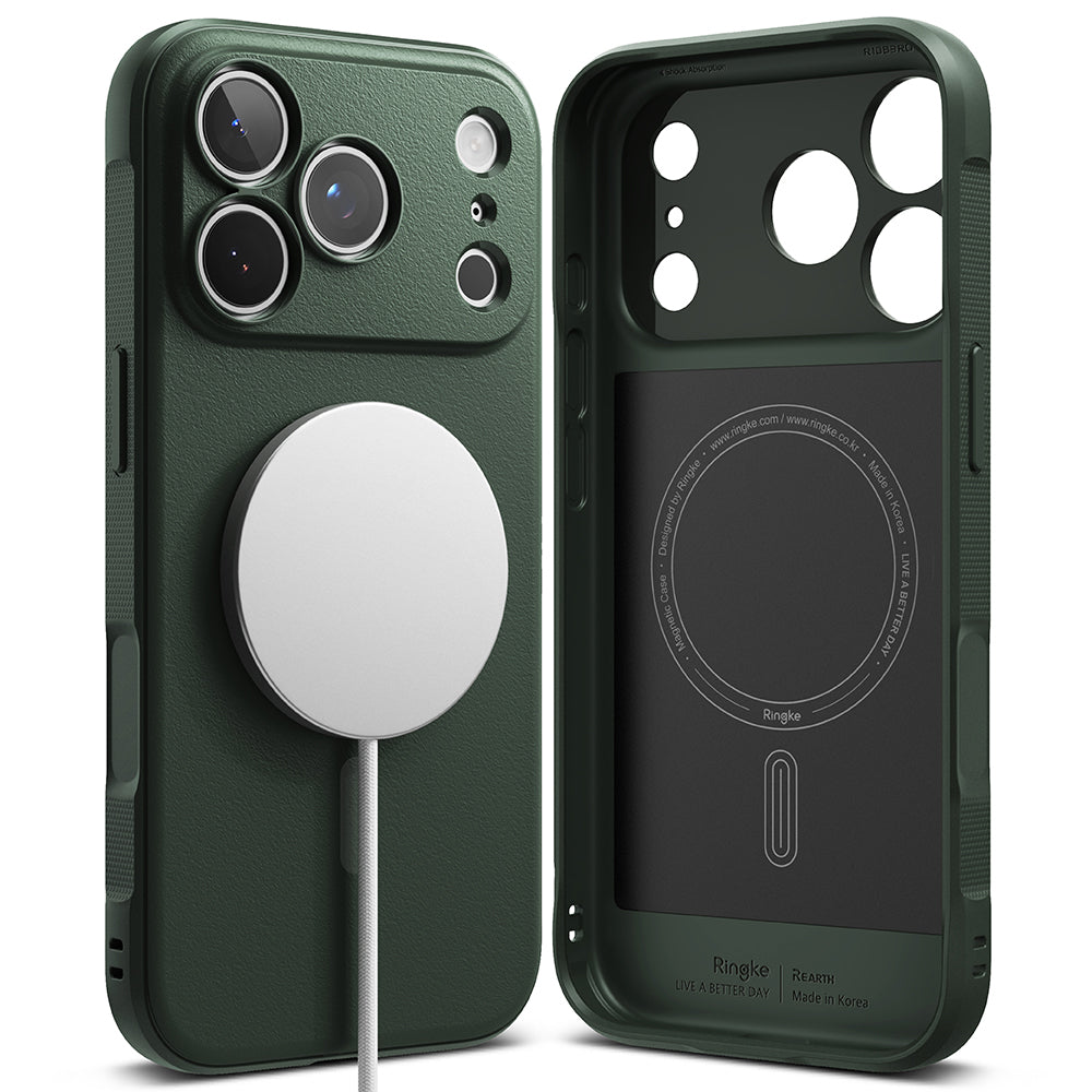 Custodia MagSafe per Apple iPhone 18 Pro / 17 Pro, Ringke, Onyx, Verde Scuro