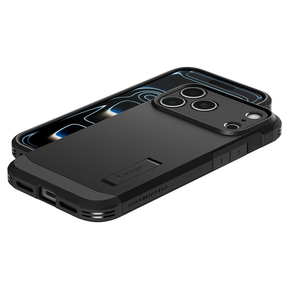 Custodia MagSafe per Apple iPhone 18 Pro / 17 Pro, Spigen, Tough Armor T, Nera ACS12173