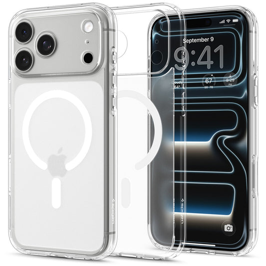 Custodia MagSafe per Apple iPhone 18 Pro / 17 Pro, Spigen, Ultra Hybrid, Bianco Satinato ACS12161