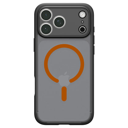 Custodia MagSafe per Apple iPhone 18 Pro / 17 Pro, Spigen, Ultra Hybrid, Nera Arancione Satinata ACS12162