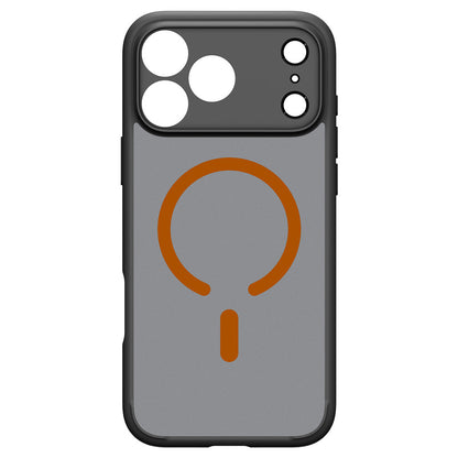 Custodia MagSafe per Apple iPhone 18 Pro / 17 Pro, Spigen, Ultra Hybrid, Nera Arancione Satinata ACS12162