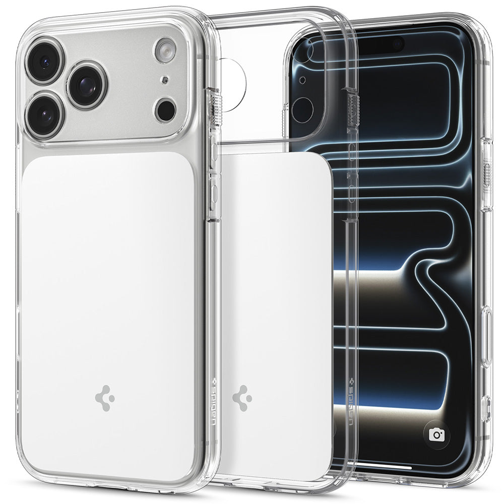Custodia MagSafe per Apple iPhone 18 Pro / 17 Pro, Spigen, Ultra Hybrid T, Bianca ACS12169