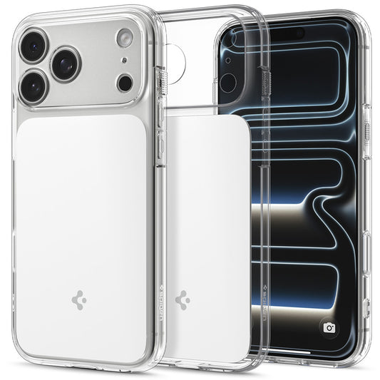 Custodia MagSafe per Apple iPhone 18 Pro / 17 Pro, Spigen, Ultra Hybrid T, Bianca ACS12169