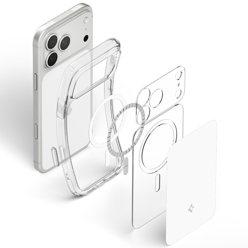Custodia MagSafe per Apple iPhone 18 Pro / 17 Pro, Spigen, Ultra Hybrid T, Bianca ACS12169