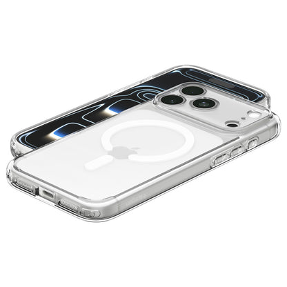 Custodia MagSafe per Apple iPhone 18 Pro / 17 Pro, Spigen, Ultra Hybrid, Trasparente Bianca ACS12155