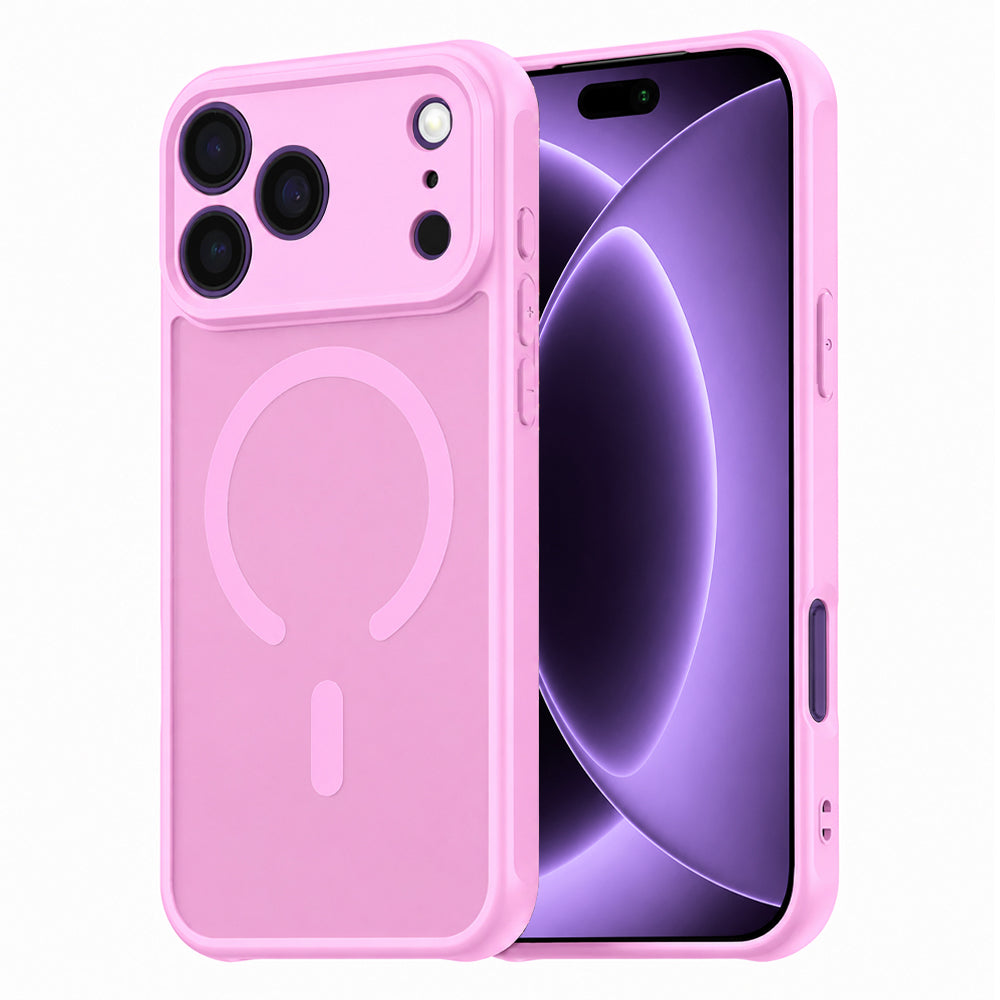 Custodia MagSafe per Apple iPhone 18 Pro / 17 Pro, Techsuit, HaloFrost II, Rosa