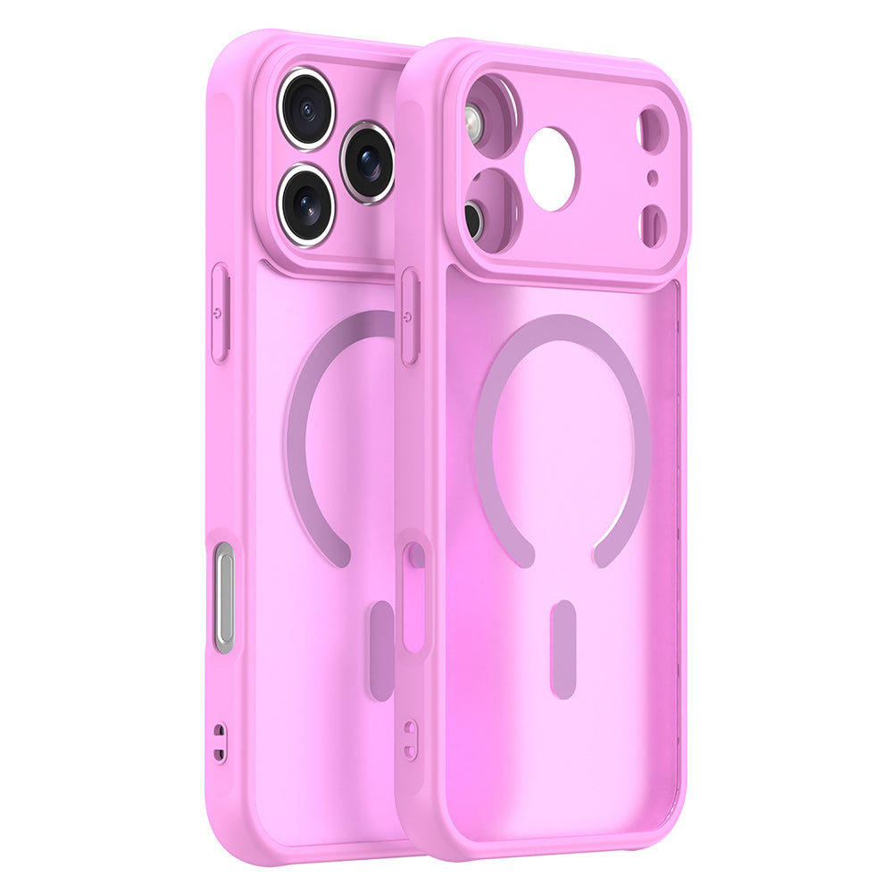 Custodia MagSafe per Apple iPhone 18 Pro / 17 Pro, Techsuit, HaloFrost II, Rosa