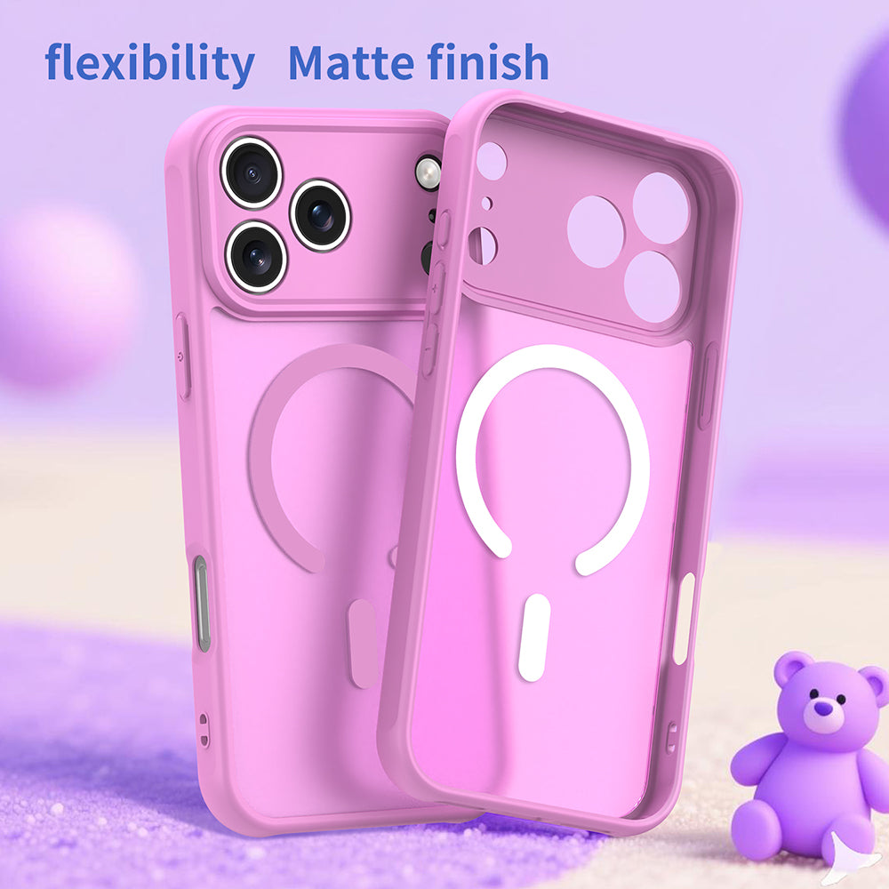Custodia MagSafe per Apple iPhone 18 Pro / 17 Pro, Techsuit, HaloFrost II, Rosa