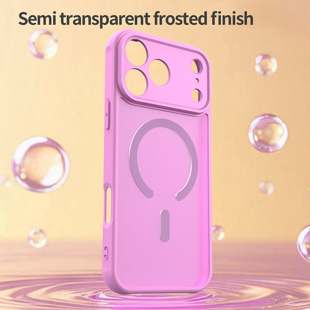 Custodia MagSafe per Apple iPhone 18 Pro / 17 Pro, Techsuit, HaloFrost II, Rosa