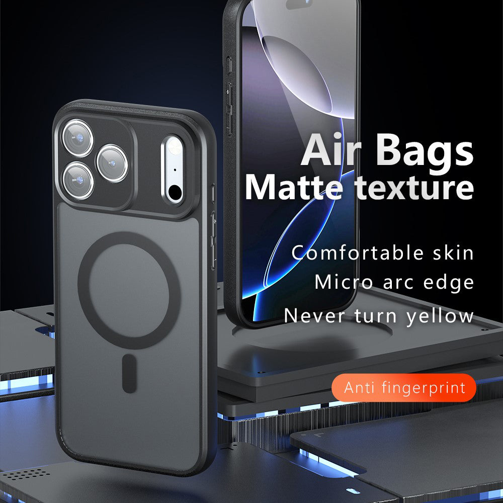 Custodia MagSafe per Apple iPhone 18 Pro / 17 Pro, Techsuit, PureFrost, Nero Satinato