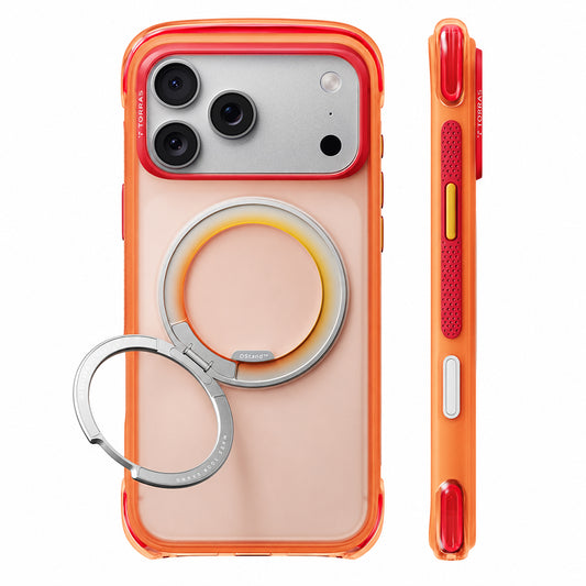 Custodia MagSafe per Apple iPhone 18 Pro / 17 Pro, Torras, O3 Air Core, Arancione