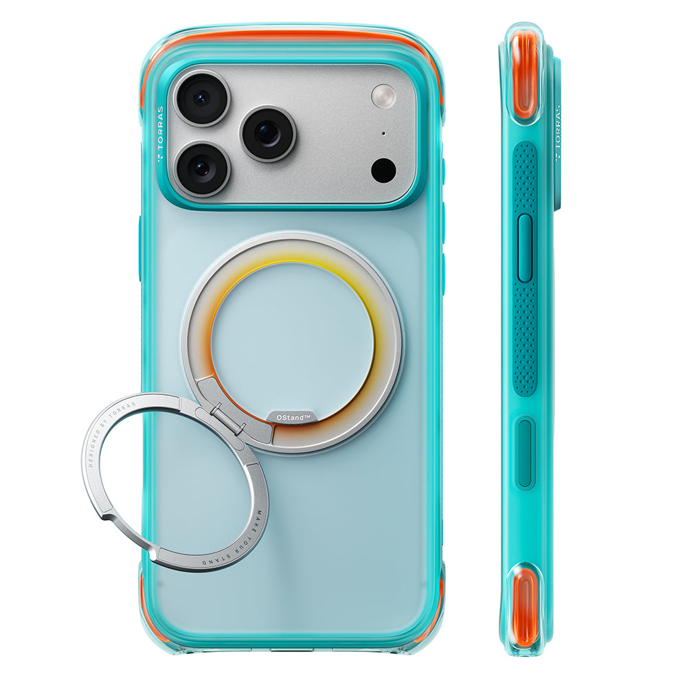 Custodia MagSafe per Apple iPhone 18 Pro / 17 Pro, Torras, O3 Air Core, Turchese
