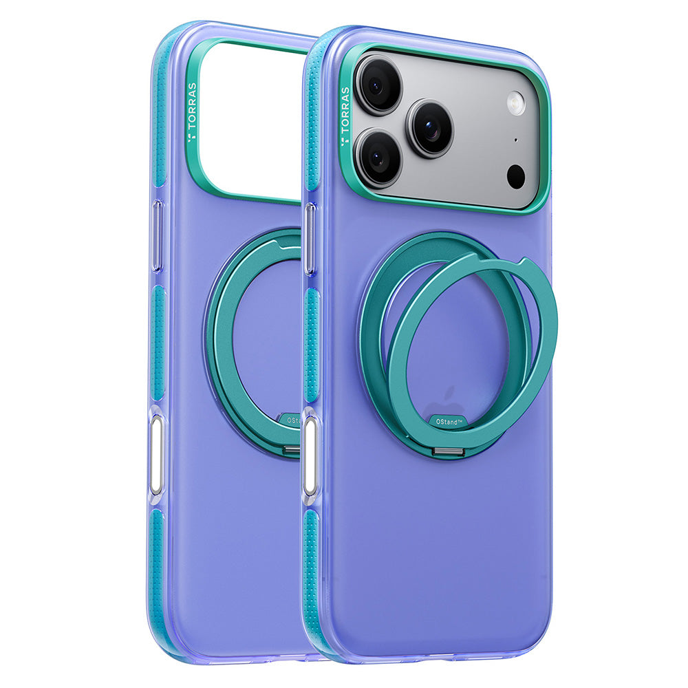 Custodia MagSafe per Apple iPhone 18 Pro / 17 Pro, Torras, Ostand O3 Hue, Indigo