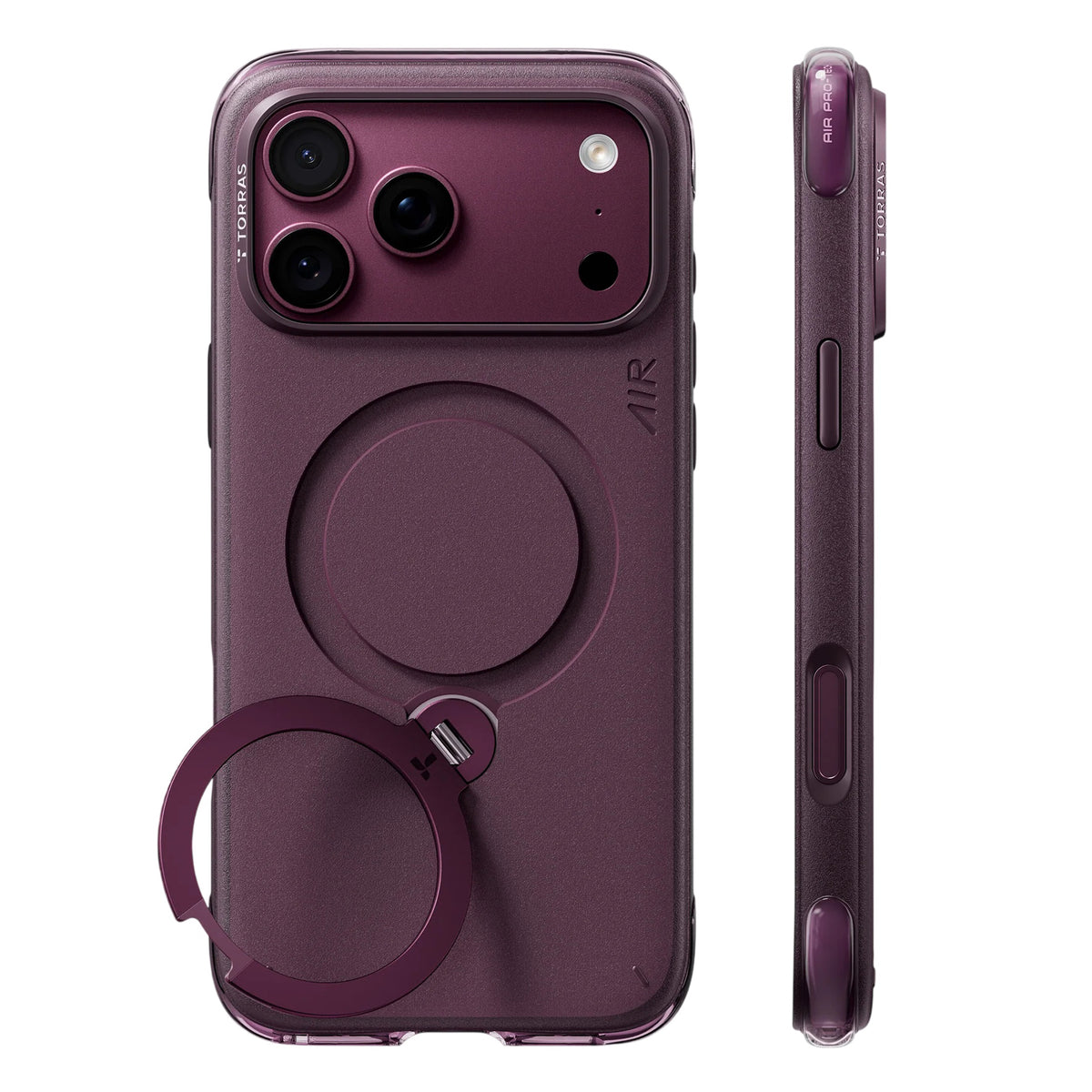 Custodia MagSafe per Apple iPhone 18 Pro / 17 Pro, Torras, Ostand Q3 Air Essential, Viola