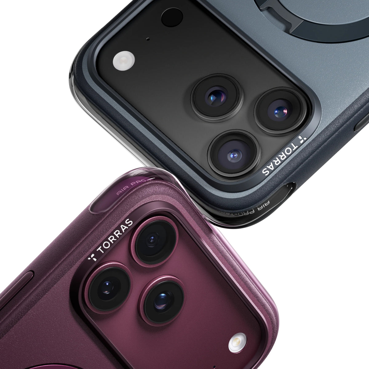 Custodia MagSafe per Apple iPhone 18 Pro / 17 Pro, Torras, Ostand Q3 Air Essential, Viola