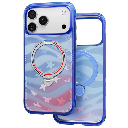 Custodia MagSafe per Apple iPhone 18 Pro / 17 Pro, Torras, Ostand Q3 Air Football, Blu