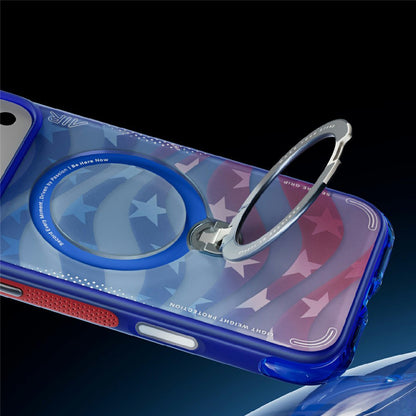 Custodia MagSafe per Apple iPhone 18 Pro / 17 Pro, Torras, Ostand Q3 Air Football, Blu