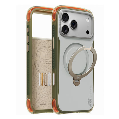 Custodia MagSafe per Apple iPhone 18 Pro / 17 Pro, Torras, Ostand Q3 Air Pro, Bianca