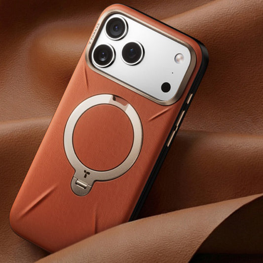 Custodia MagSafe per Apple iPhone 18 Pro / 17 Pro, Torras, QPRO Leather, Marrone