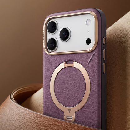 Custodia MagSafe per Apple iPhone 18 Pro / 17 Pro, Torras, QPRO Leather, Viola