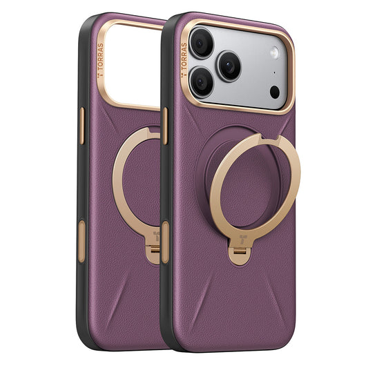 Custodia MagSafe per Apple iPhone 18 Pro / 17 Pro, Torras, QPRO Leather, Viola