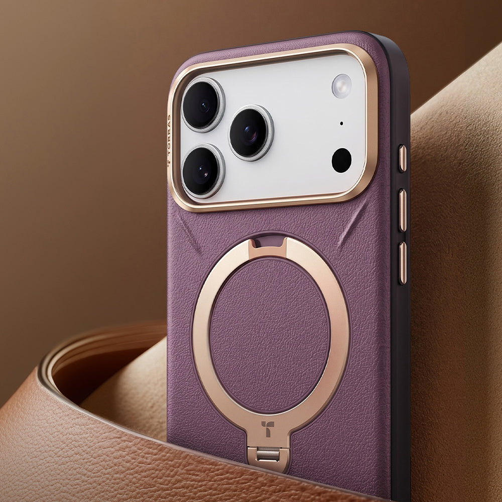 Custodia MagSafe per Apple iPhone 18 Pro / 17 Pro, Torras, QPRO Leather, Nera