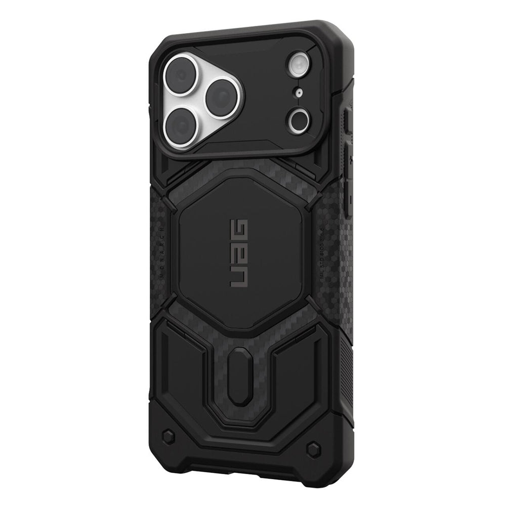 Custodia MagSafe per Apple iPhone 18 Pro / 17 Pro, Urban Armor Gear, Monarch Pro Carbon, Nera