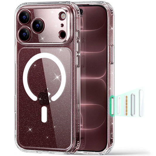 Custodia MagSafe per Apple iPhone 18 Pro, ESR, Classic Hybrid Shimmer, Trasparente