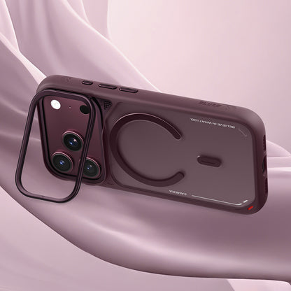 MagSafe Case for Apple iPhone 18 Pro Max / 17 Pro Max, Blueo, Heat Dissipation Stand, Satin Burgundy