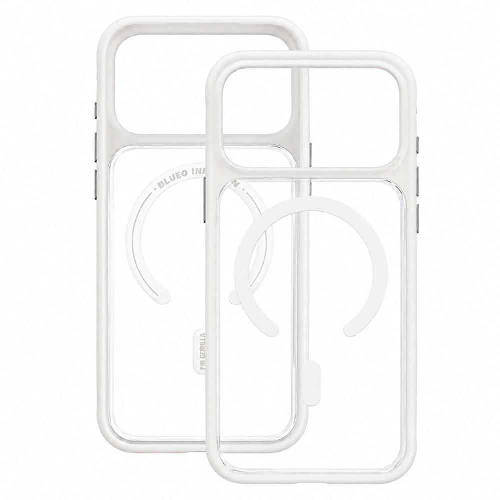 Custodia MagSafe per Apple iPhone 18 Pro Max / 17 Pro Max, Blueo, delicata sulla pelle e antiurto, bianca satinata