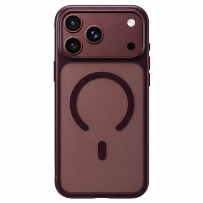 Custodia MagSafe per Apple iPhone 18 Pro Max / 17 Pro Max, Blueo, delicata sulla pelle e antiurto, bordeaux satinato