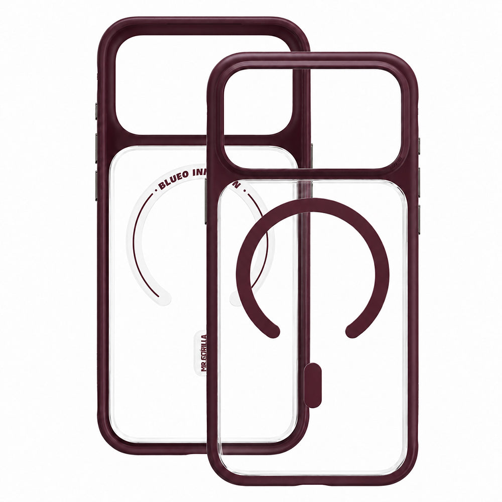 Custodia MagSafe per Apple iPhone 18 Pro Max / 17 Pro Max, Blueo, delicata sulla pelle e antiurto, bordeaux satinato