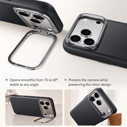Custodia MagSafe per Apple iPhone 18 Pro Max / 17 Pro Max, ESR, Atelier con Kickstand, Nera