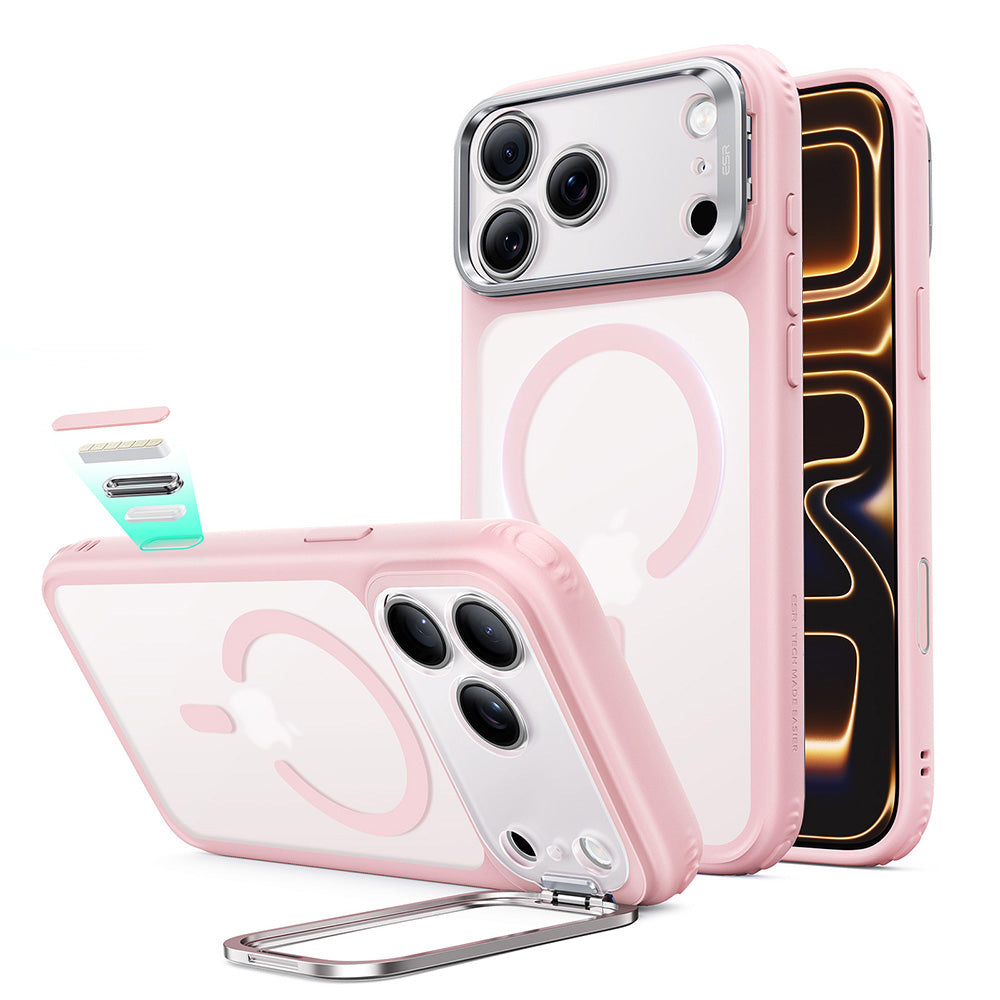 Custodia MagSafe per Apple iPhone 18 Pro Max / 17 Pro Max, ESR, Classic Hybrid Kickstand, Rosa Satinata