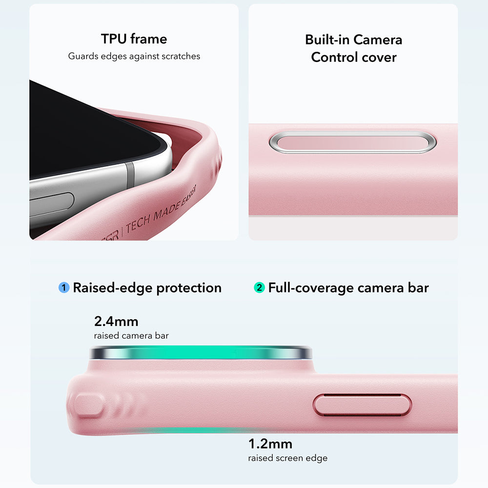 Custodia MagSafe per Apple iPhone 18 Pro Max / 17 Pro Max, ESR, Classic Hybrid Kickstand, Rosa Satinata