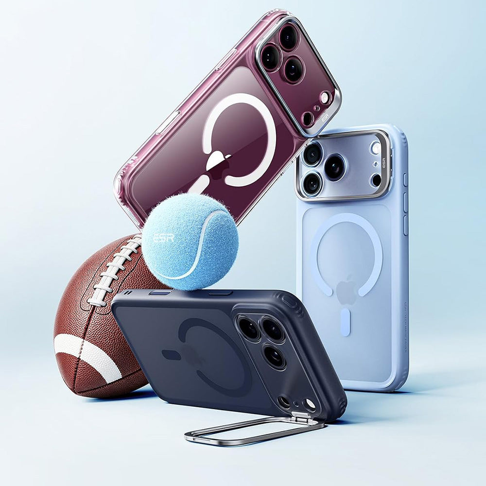 Custodia MagSafe per Apple iPhone 18 Pro Max / 17 Pro Max, ESR, Classic Hybrid Kickstand, Vinaccia Scuro Satinata