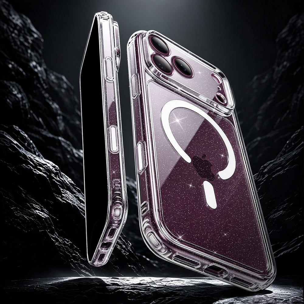 Custodia MagSafe per Apple iPhone 18 Pro Max / 17 Pro Max, ESR, Classic Hybrid Shimmer, Trasparente